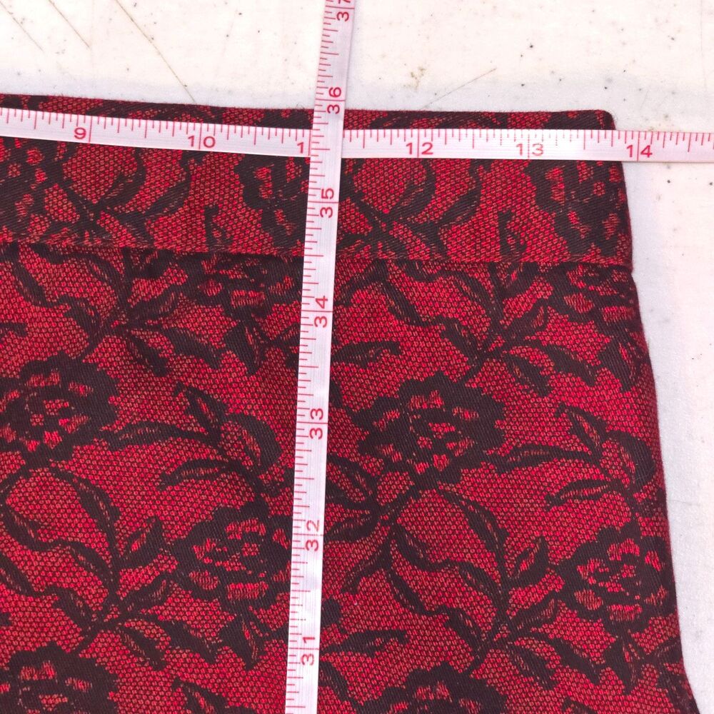 TRACY EVANS Red Rose Lace Maxi Skirt Women's 9 Romantic Whimsygoth Coquette Girl - Picture 3 of 14